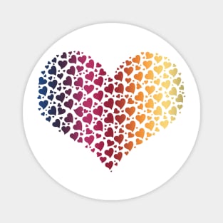 Heart of Hearts Linear Gradient (Clear/White) Magnet